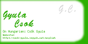 gyula csok business card